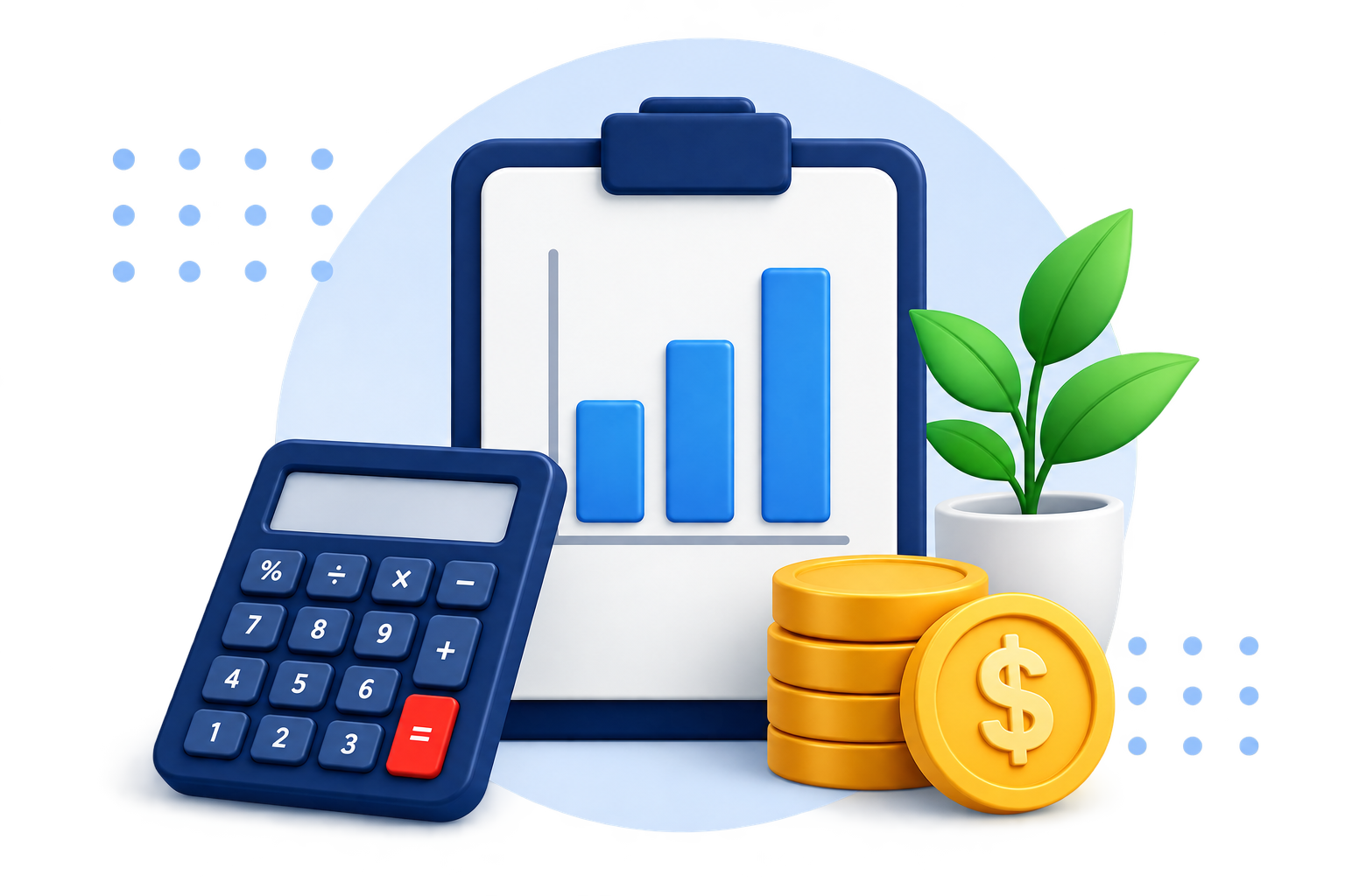 Ilustração de gestão financeira